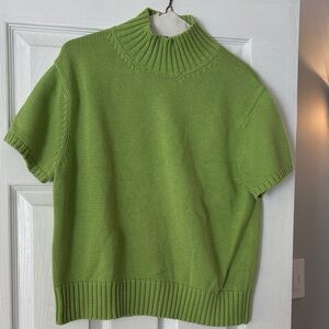 Bill Blass Lime Green Cowl Neck Sweater